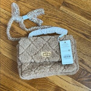 NWT Urban Expressions Faux Sherpa Crossbody Bag